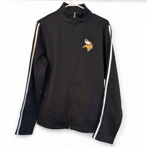 NWT NFL Minnesota Vikings Zip Up Athletic Jacket Men’s Size Small Black